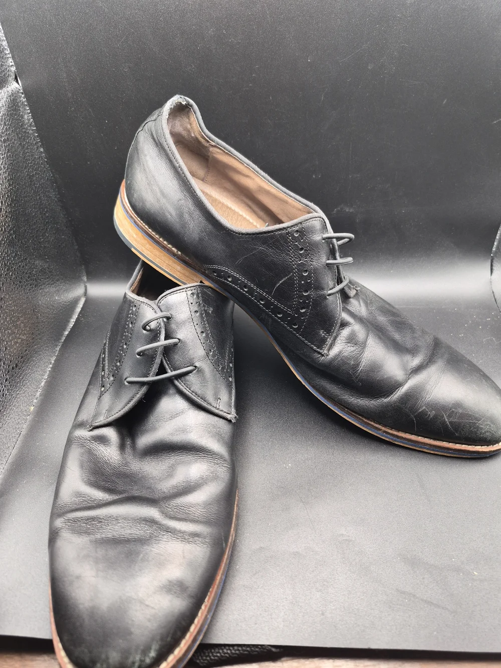Johnson And Murphy Classic Men's Black Leather Dress Shoes